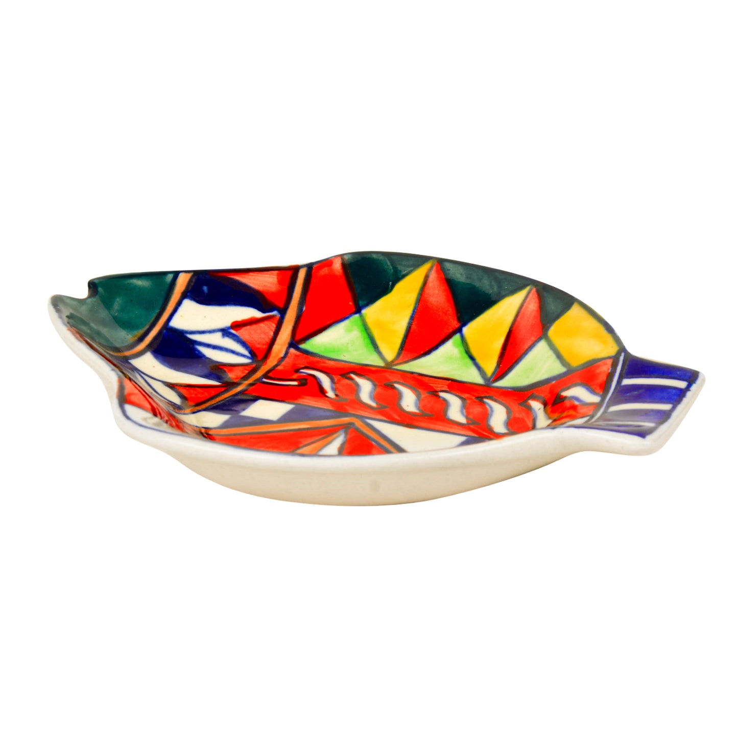 Handpainted Ceramic Fish Cut Spoon Rest (Multicolor, Length - 18 cm, Width – 15 cm) - View 4