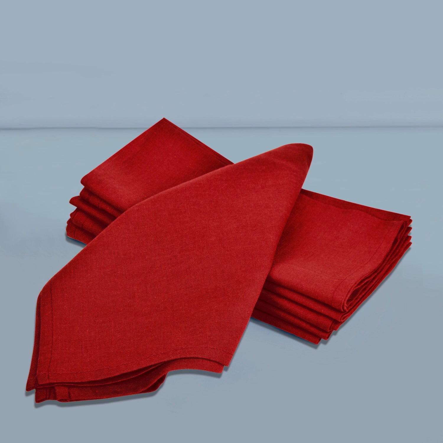 Stylemyway Dining Table Premium Cotton Table Napkin (Set of 6 , L x B – 17 x 17 inch , Maroon) - View 4