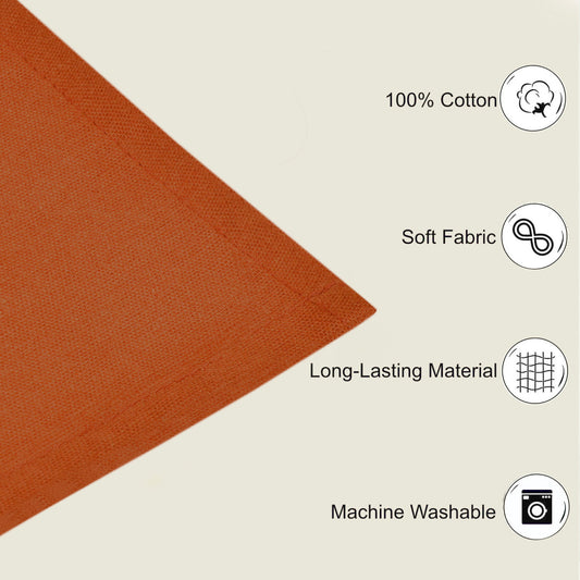 Stylemyway Dining Table Premium Cotton Table Napkin (Set of 6 , L x B – 17 x 17 inch , Brown) - View 2