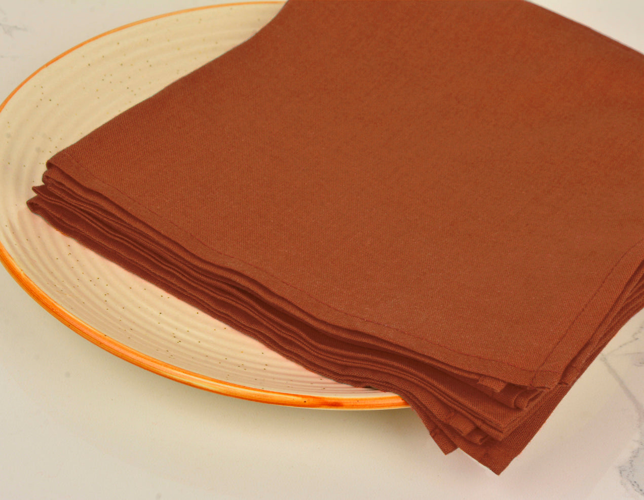 Stylemyway Dining Table Premium Cotton Table Napkin (Set of 6 , L x B – 17 x 17 inch , Brown) - View 6