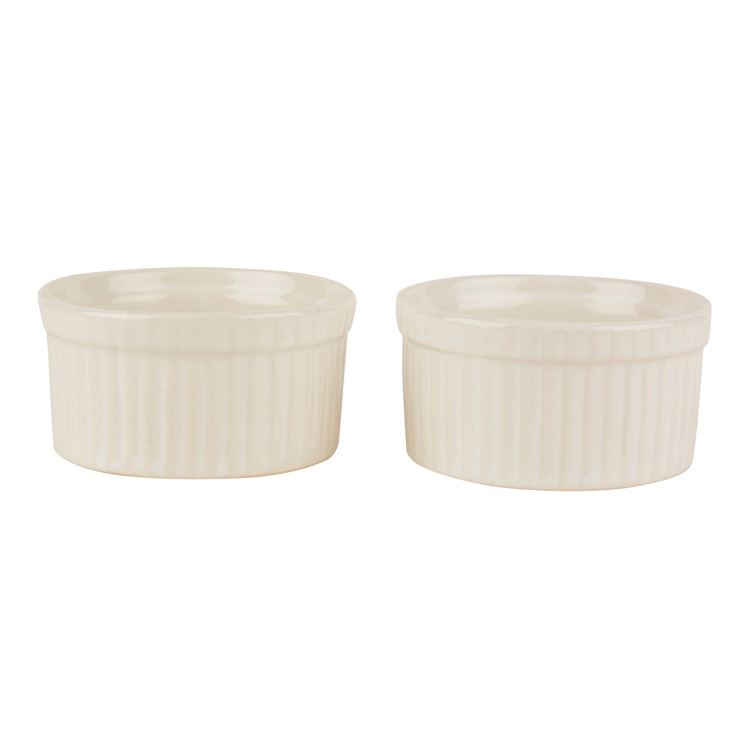 Studio Pottery Ceramic Dessert / Dip Bowls (150 ml each, Set of 2, White) - View 5