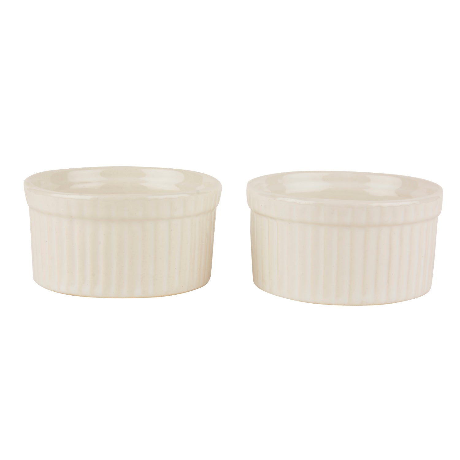 Studio Pottery Ceramic Dessert / Dip Bowls (150 ml each, Set of 2, White) - View 5