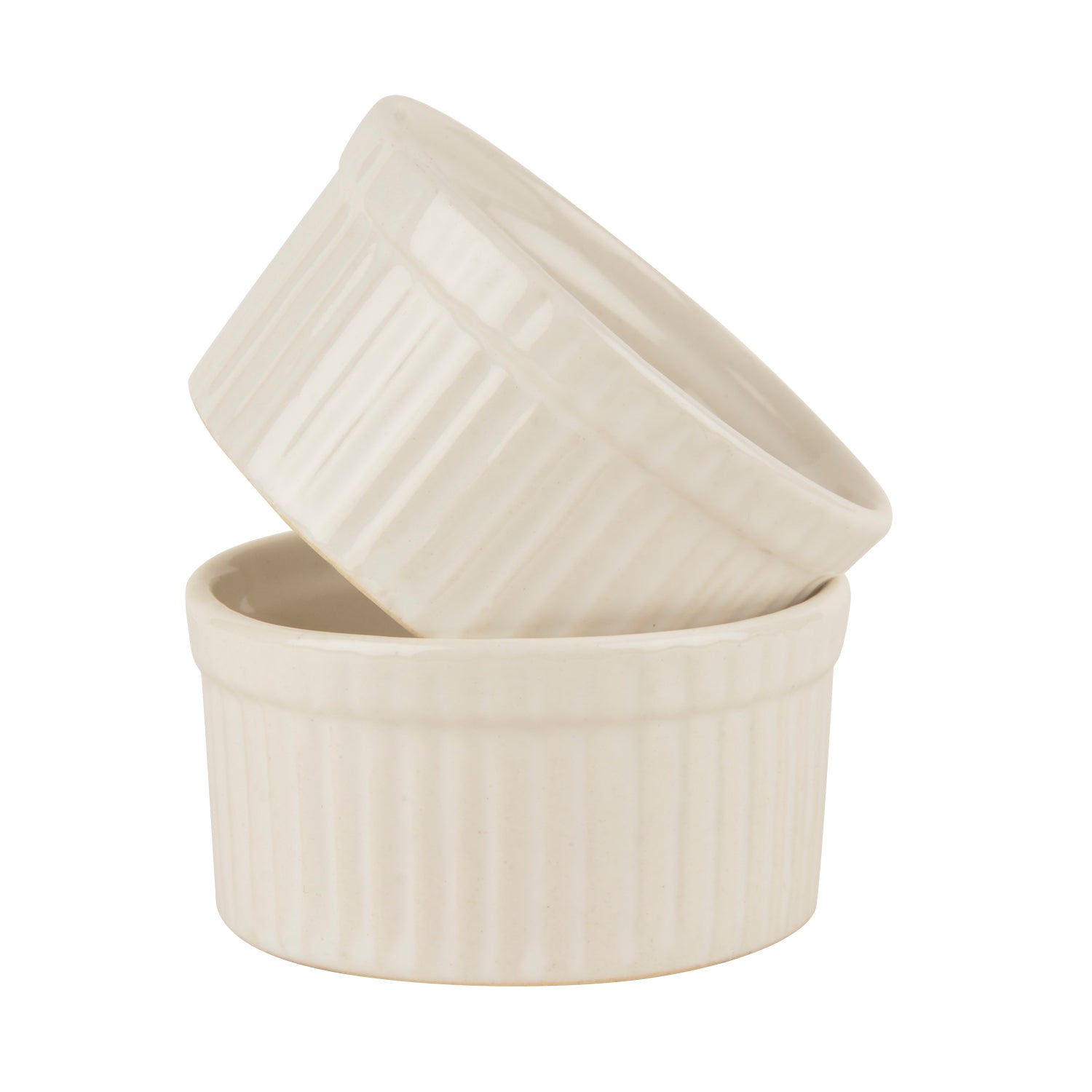 Studio Pottery Ceramic Dessert / Dip Bowls (150 ml each, Set of 2, White) - View 4