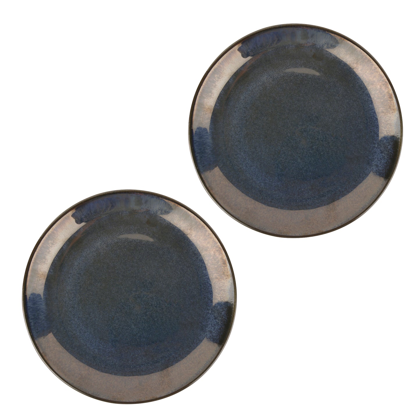 “the LUXE” Ceramic Hand Glazed Dinner Serving Plates ( 10 inches, Set of 2, Navy Blue) - View 6