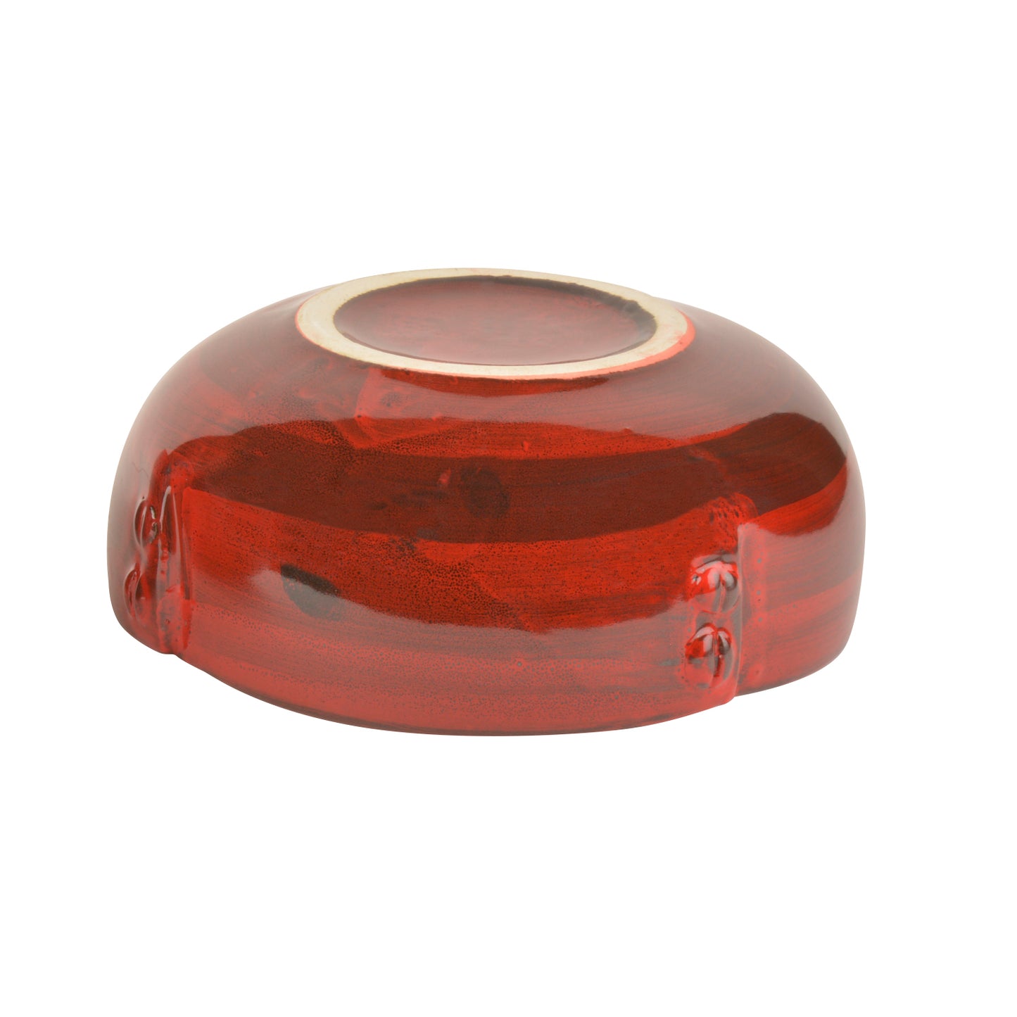 Studio Pottery Hand Glazed Ceramic Serving Bowls (800 ml each, Set of 2, Crimson Red) - View 5