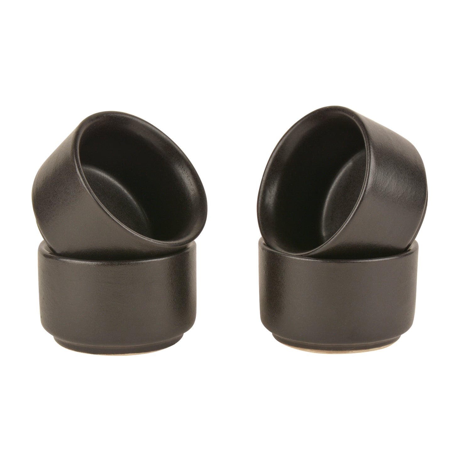 Ceramic Dip Bowls (50 ml , Black , Set of 4) - View 2