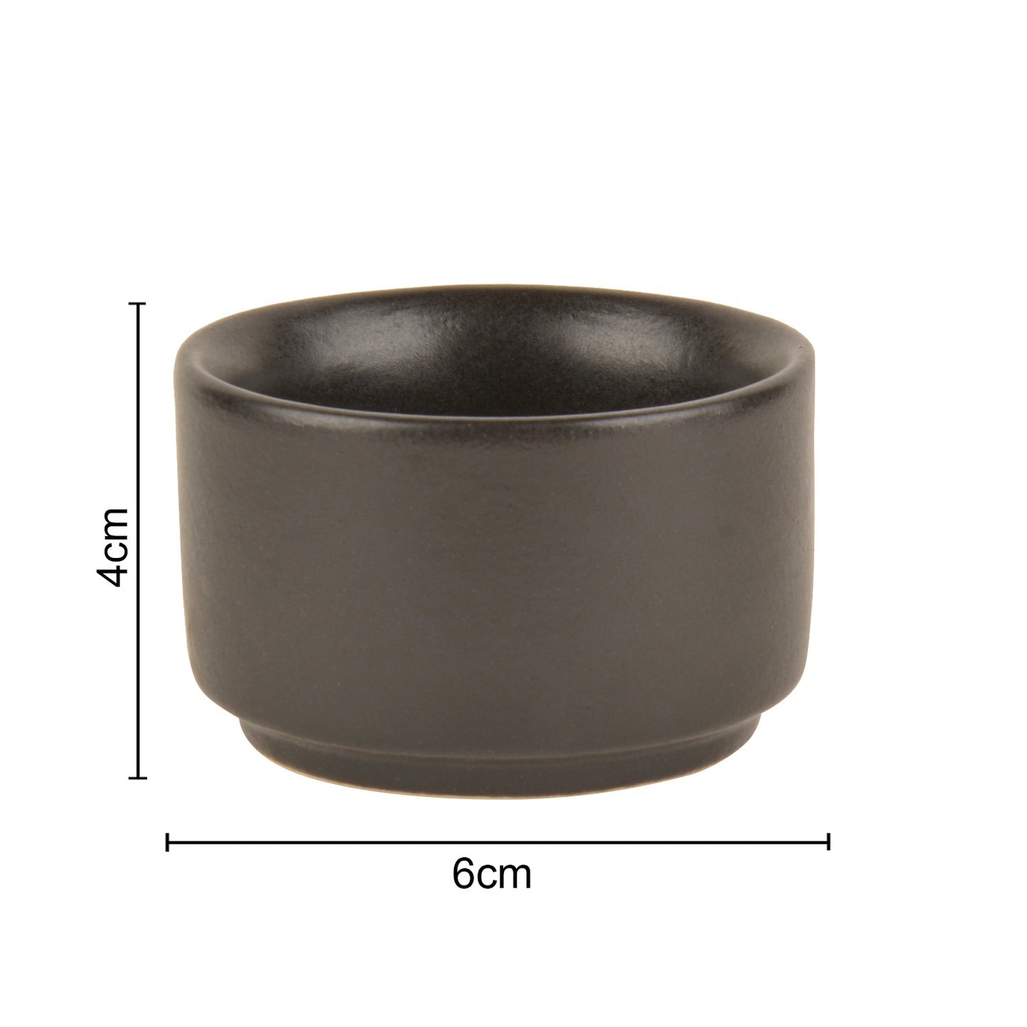 Ceramic Dip Bowls (50 ml , Black , Set of 4) - View 5