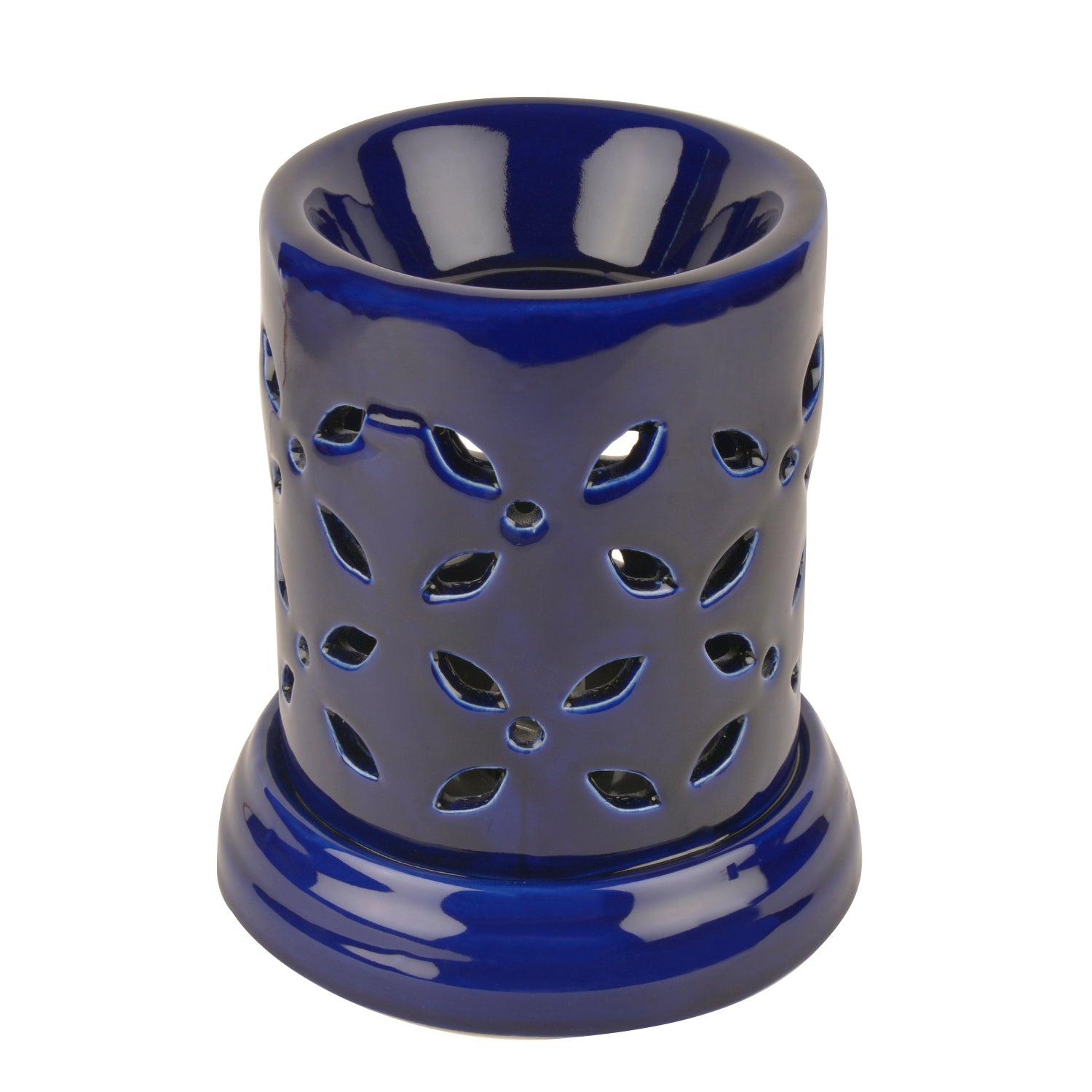 Ceramic Electrical Aroma Diffuser with Essential Oil ( 7 inches , Dark Blue ) - View 3