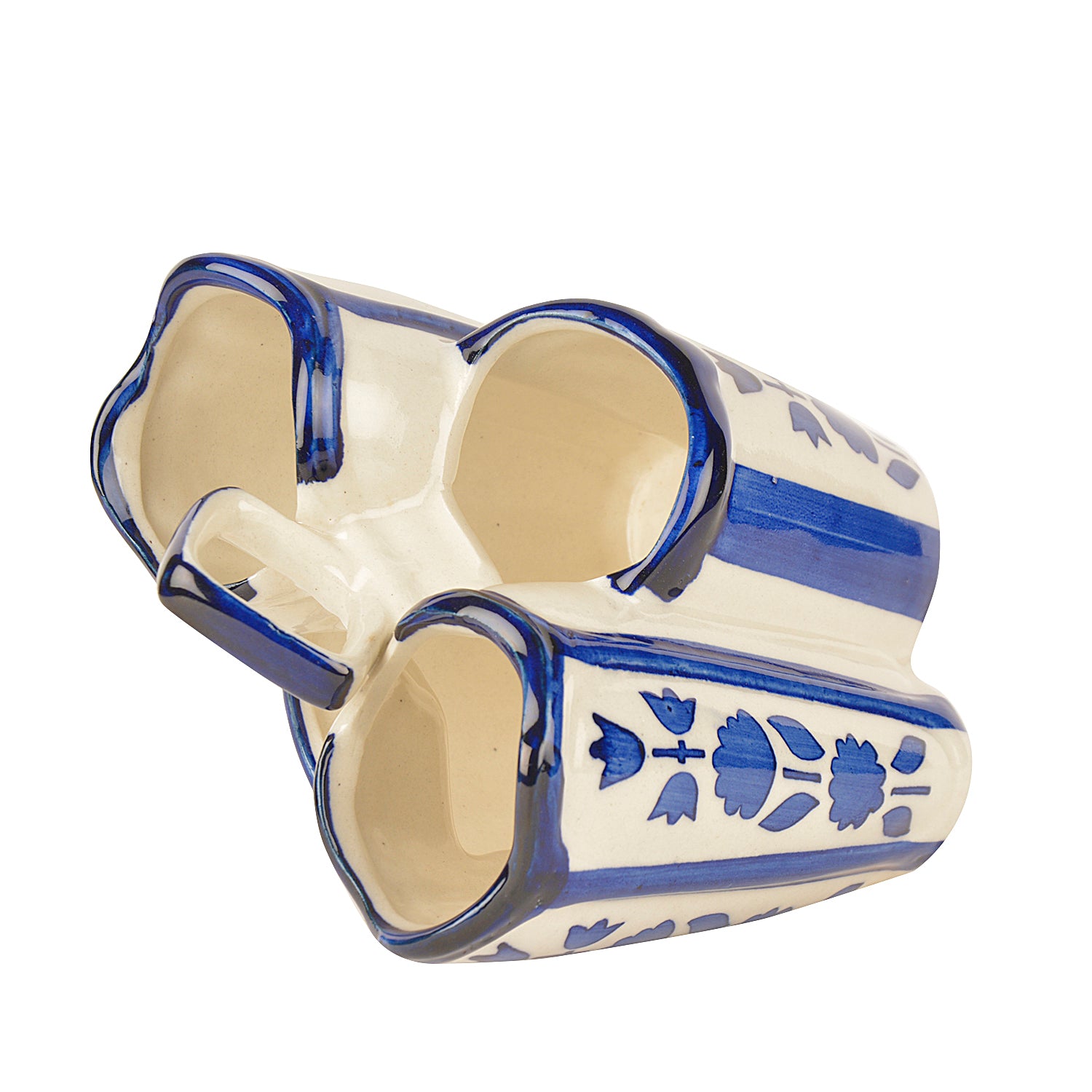 Handpainted Ceramic Kitchen Cutlery Stand (Blue and White) - View 4