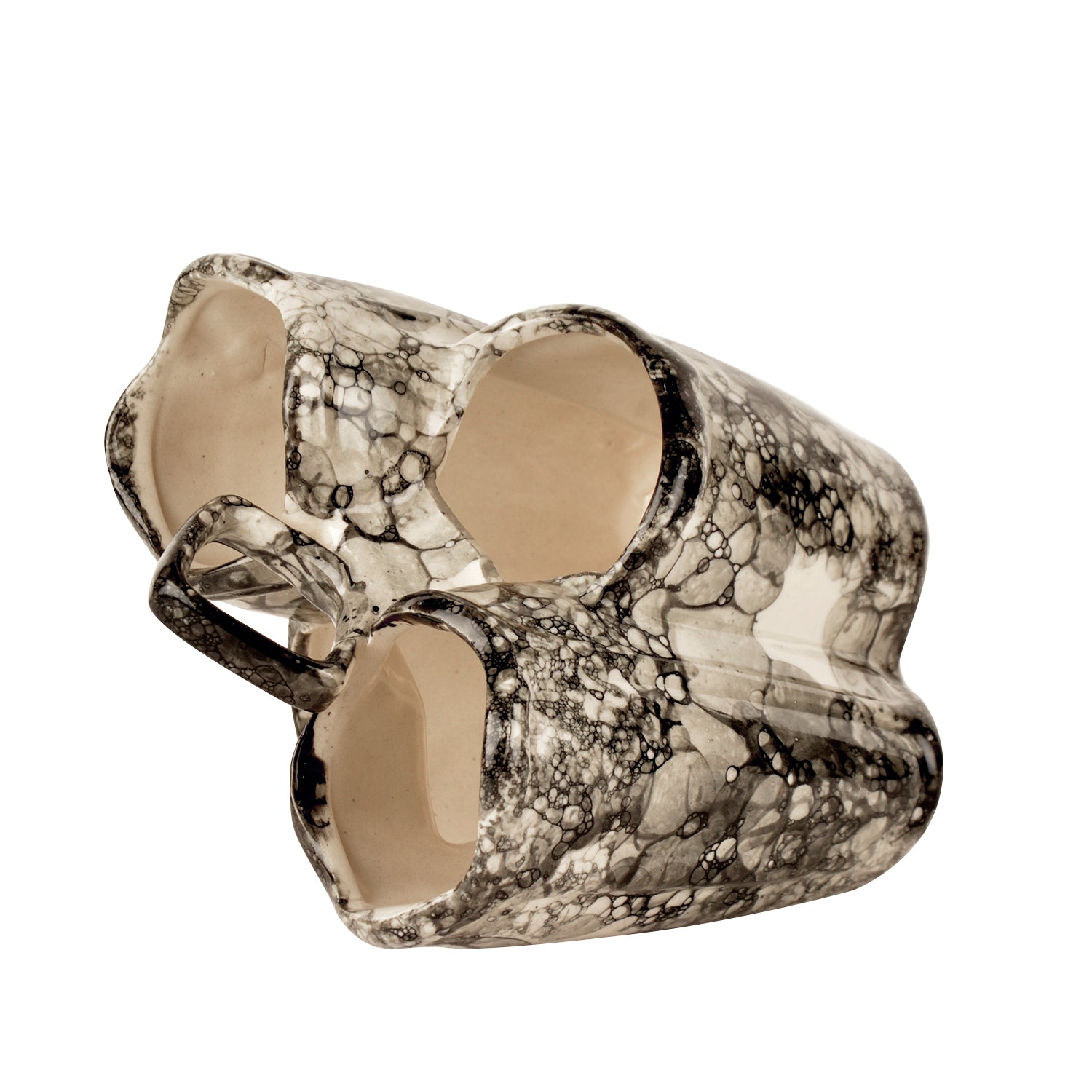 Handpainted Ceramic Kitchen Cutlery Stand (Grey Lustre) - View 4