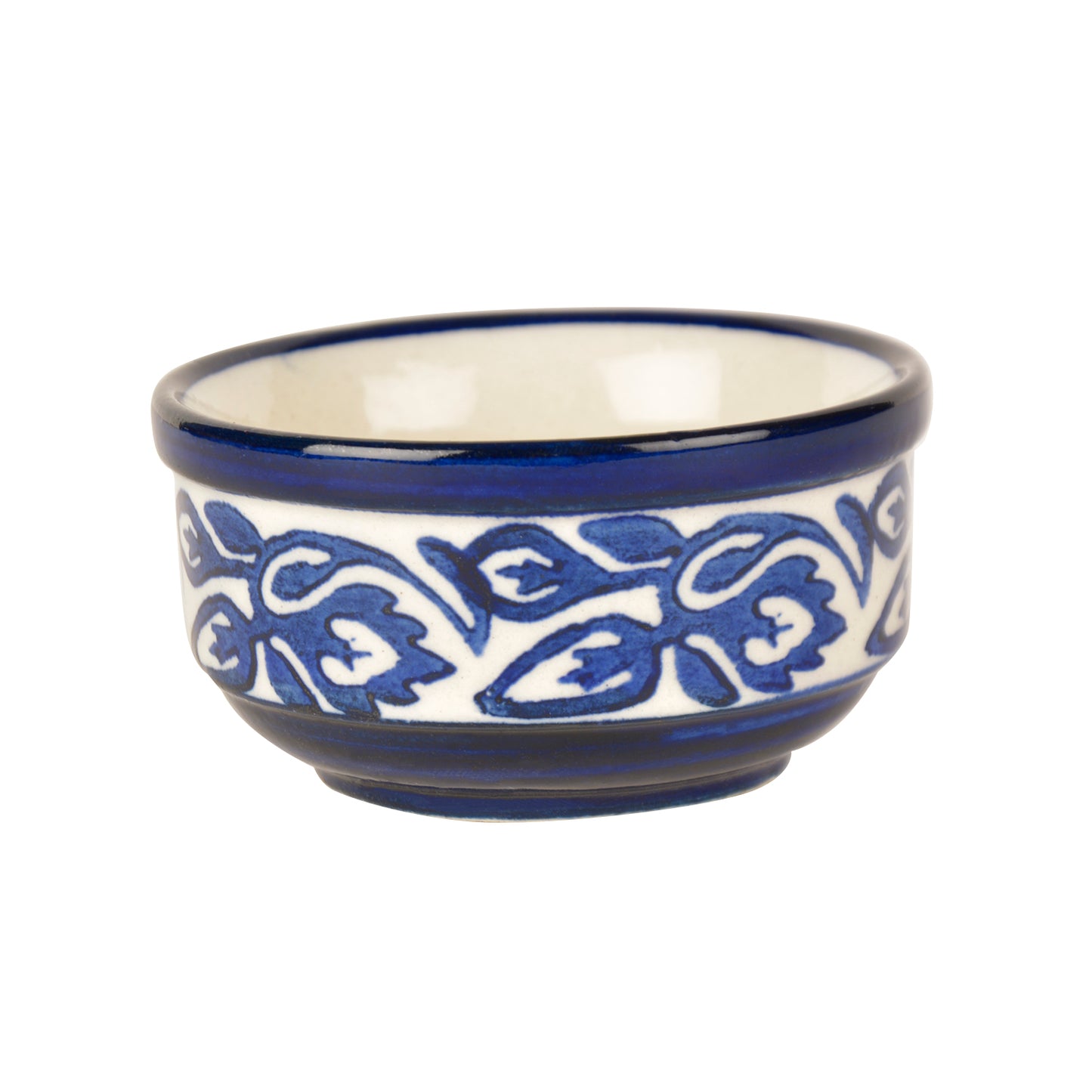 Handpainted Ceramic Serving Bowls (110 ml , Set of 4, Blue) - View 5