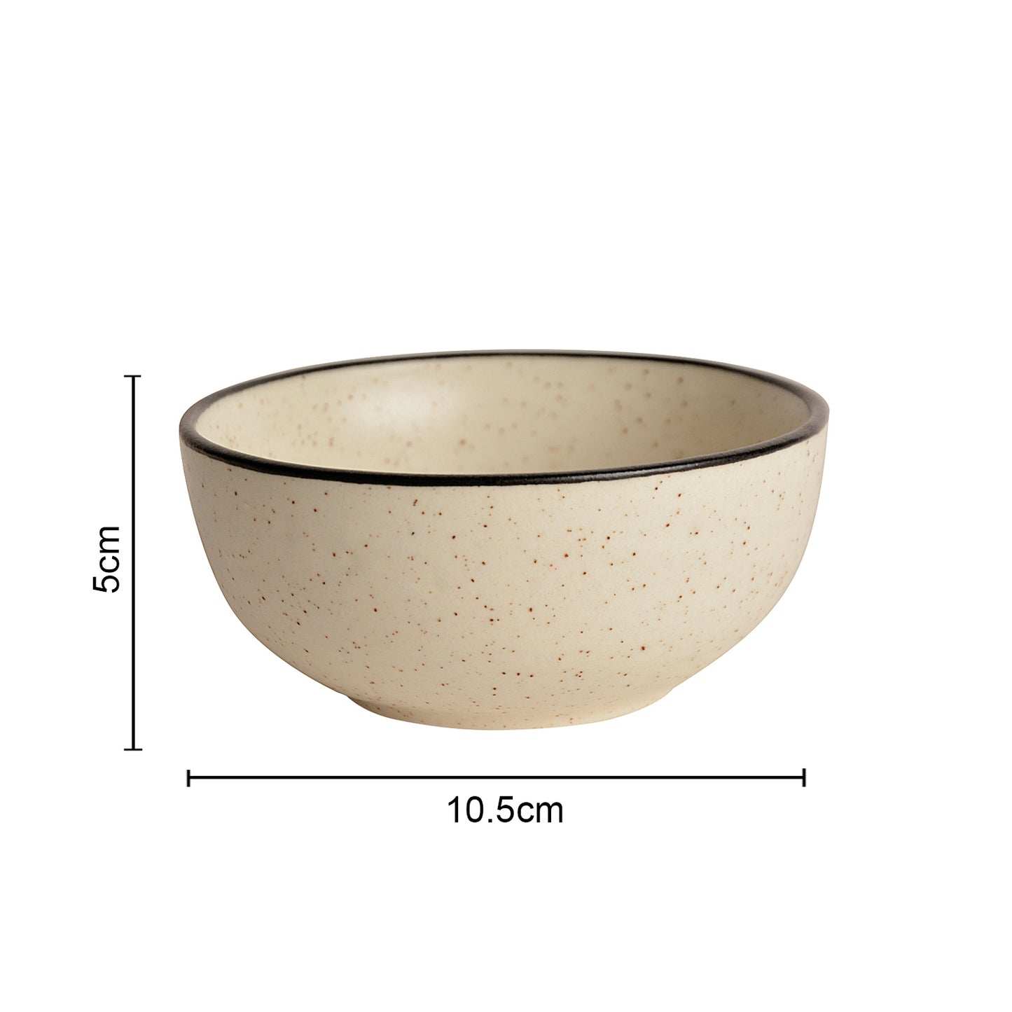 Ceramic Matt Finish Serving Bowls (200 ml , Set of 6, White) - View 2