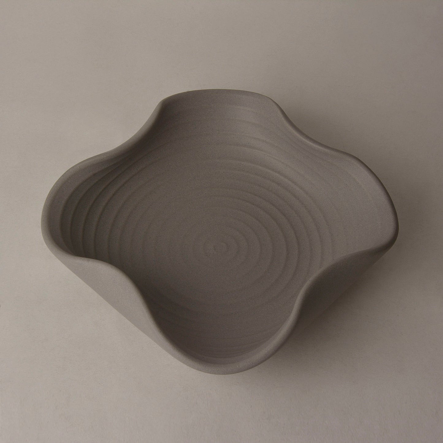Ceramic Matt Finish Stylish Serving Bowl (22 cm , Grey) - View 4