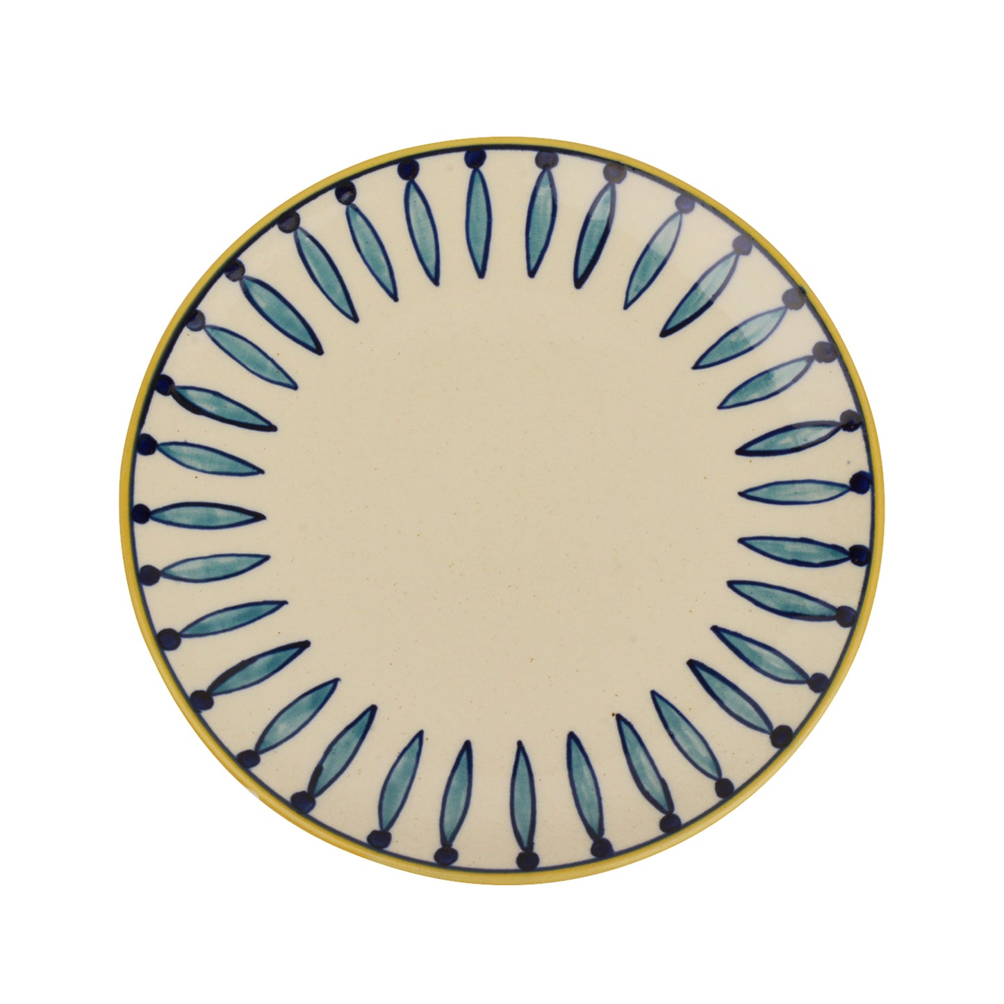 " Kyoto Collection " Handpainted Ceramic Dinner Serving Plates (Set of 2, White and Blue, 10 inches) - View 6