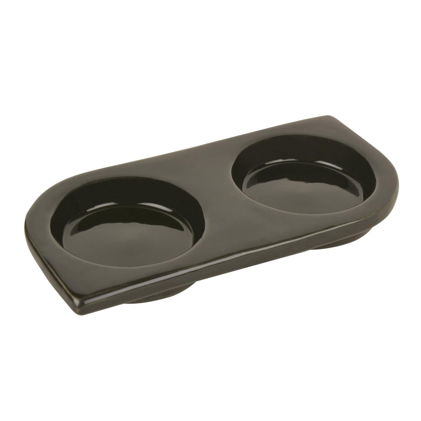 Hand Glazed Ceramic Pickle Serving Jar Set with Tray (Set of 2, Black , 200 ml each) - View 6