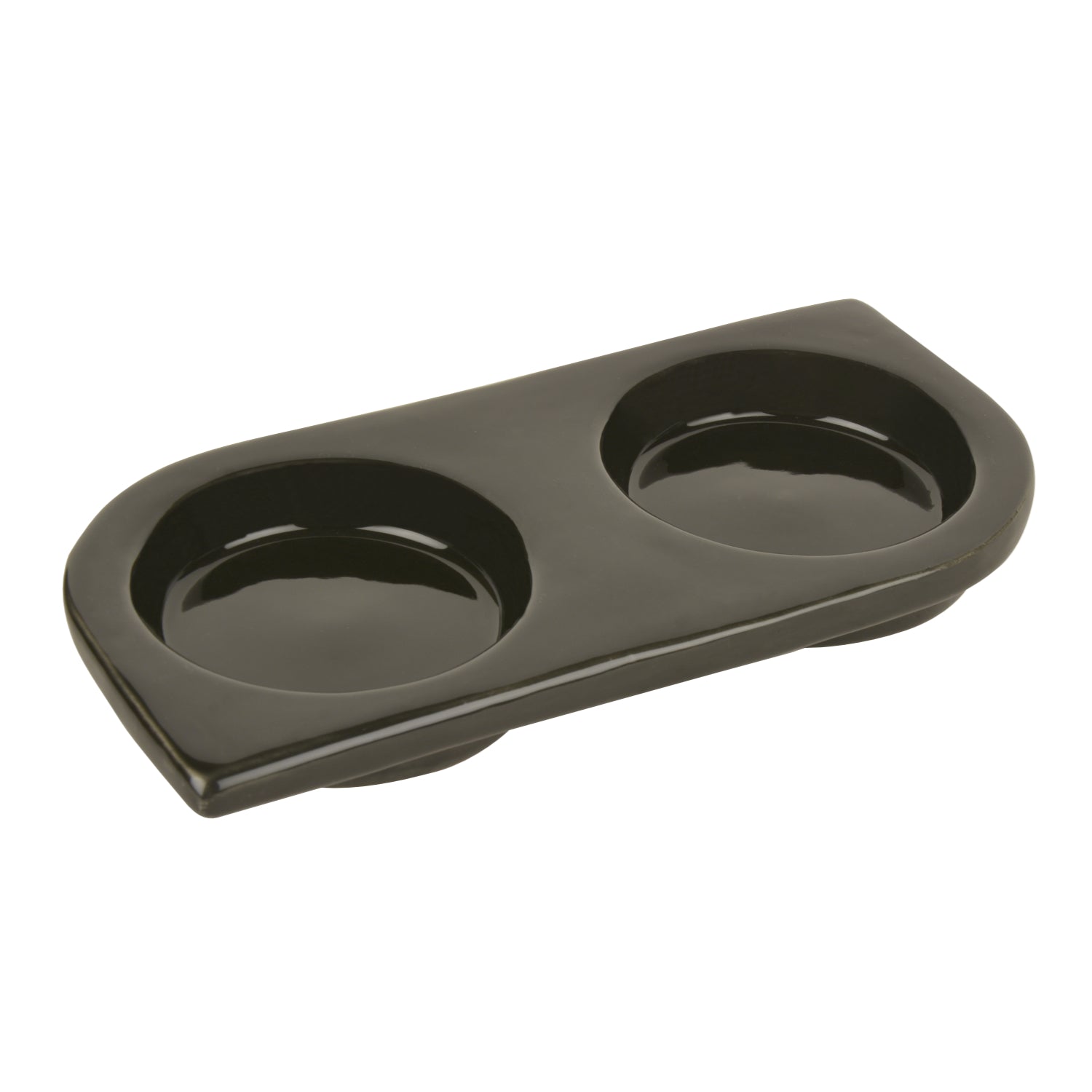 Hand Glazed Ceramic Pickle Serving Jar Set with Tray (Set of 2, Black , 200 ml each) - View 6