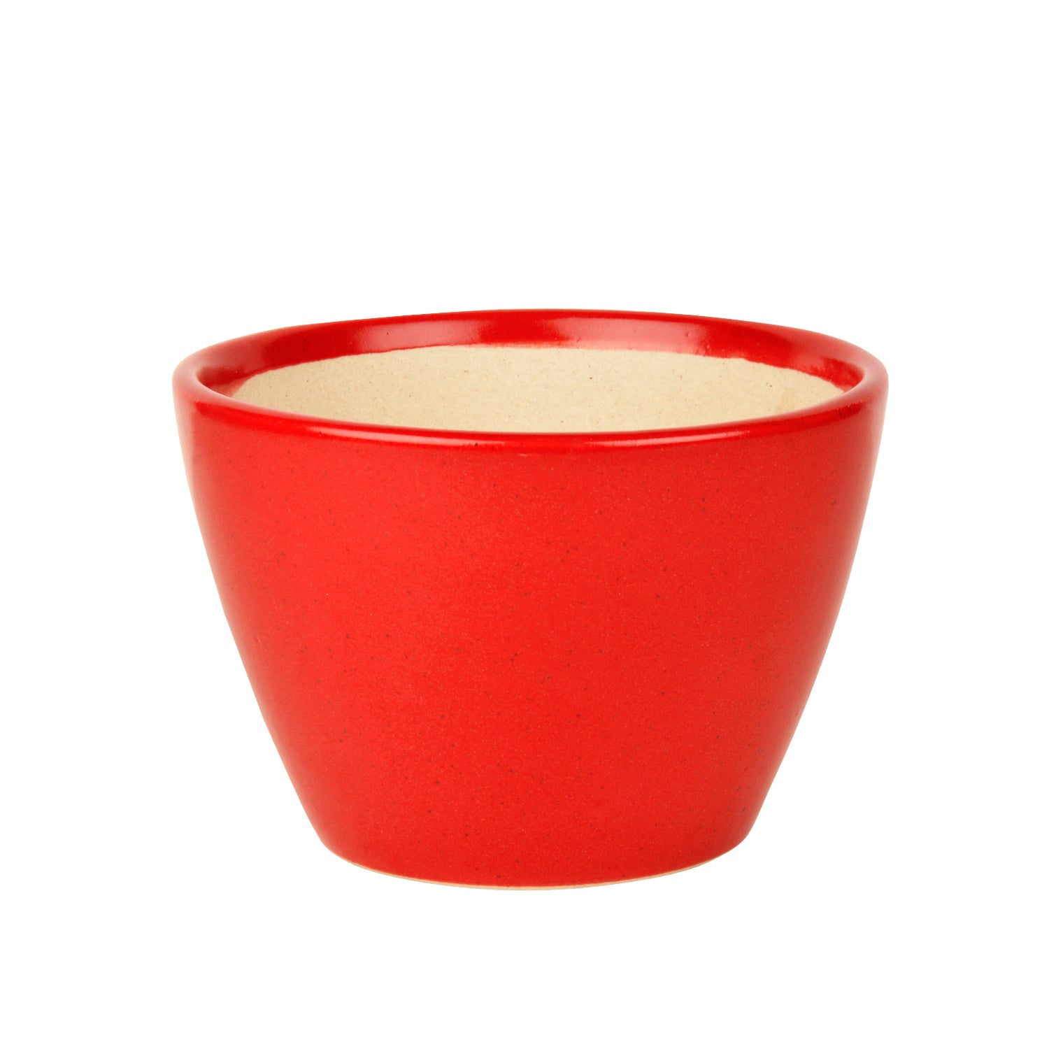 Hand Painted Ceramic Planter Pot (Red, Diameter - 15 cm, Height - 10 cm) - View 3