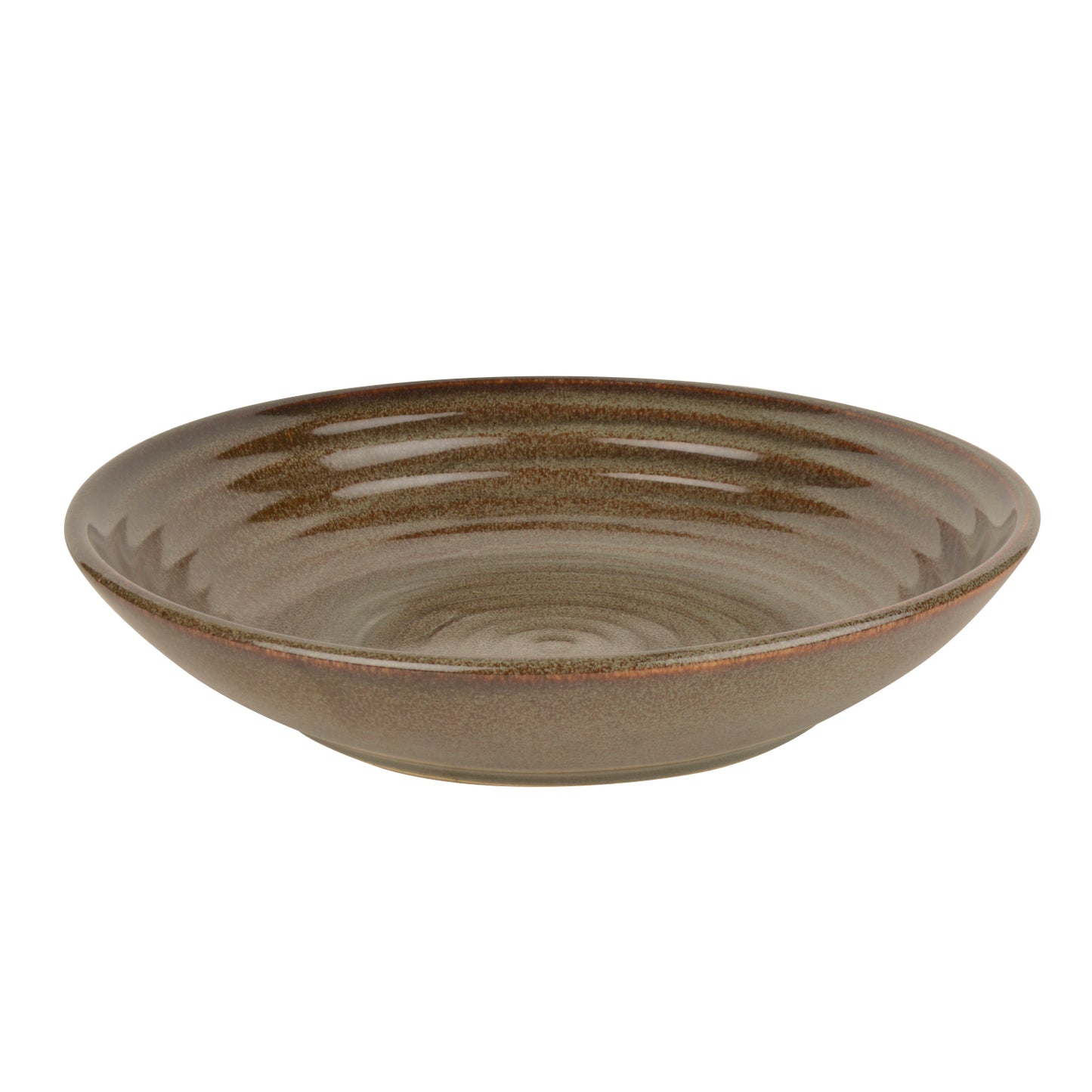 “Dove Blue Symphony Collection” Studio Pottery Ceramic Shallow Serving Bowl (Dove Blue , Diameter - 24 cm, 800 ml) - View 5