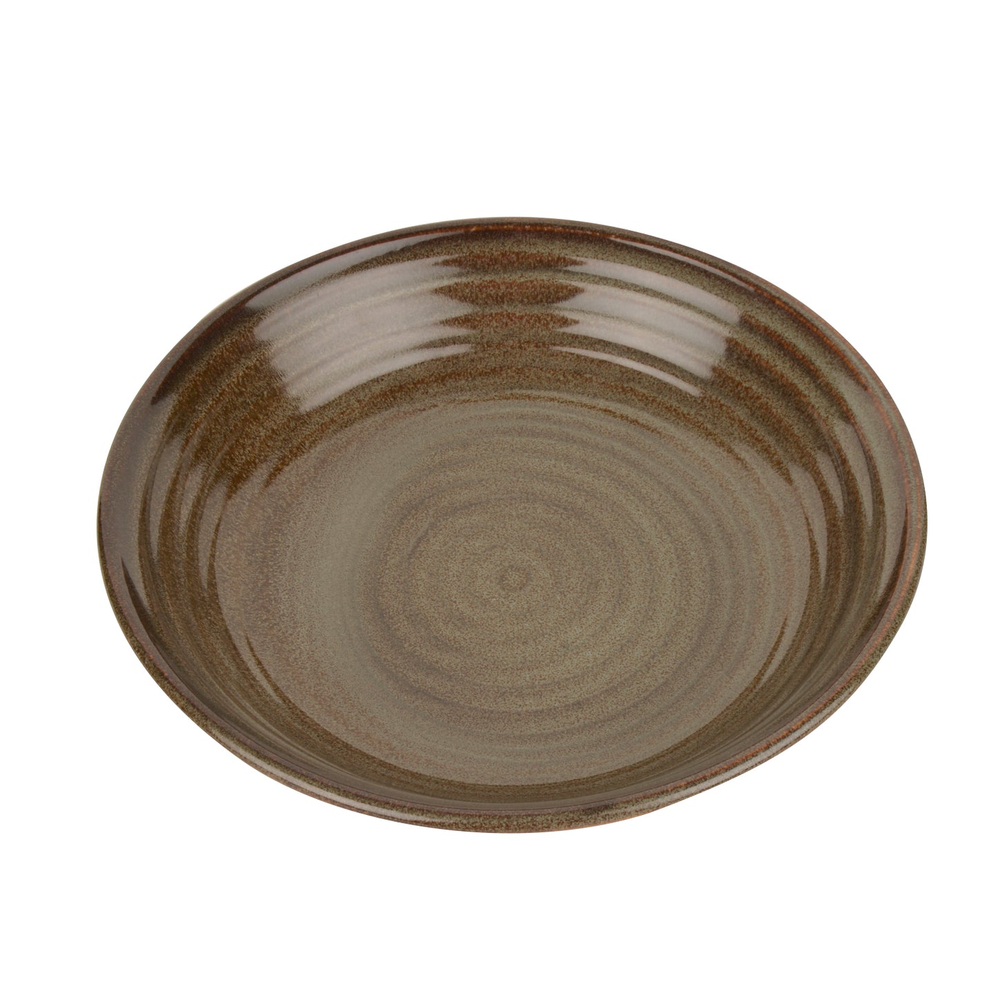 “Dove Blue Symphony Collection” Studio Pottery Ceramic Shallow Serving Bowl (Dove Blue , Diameter - 24 cm, 800 ml) - View 3