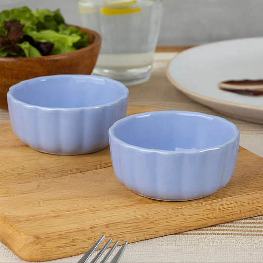 Hand Glazed Ceramic Dip Bowls (Set of 2, Pastel Purple, 100 ml each)