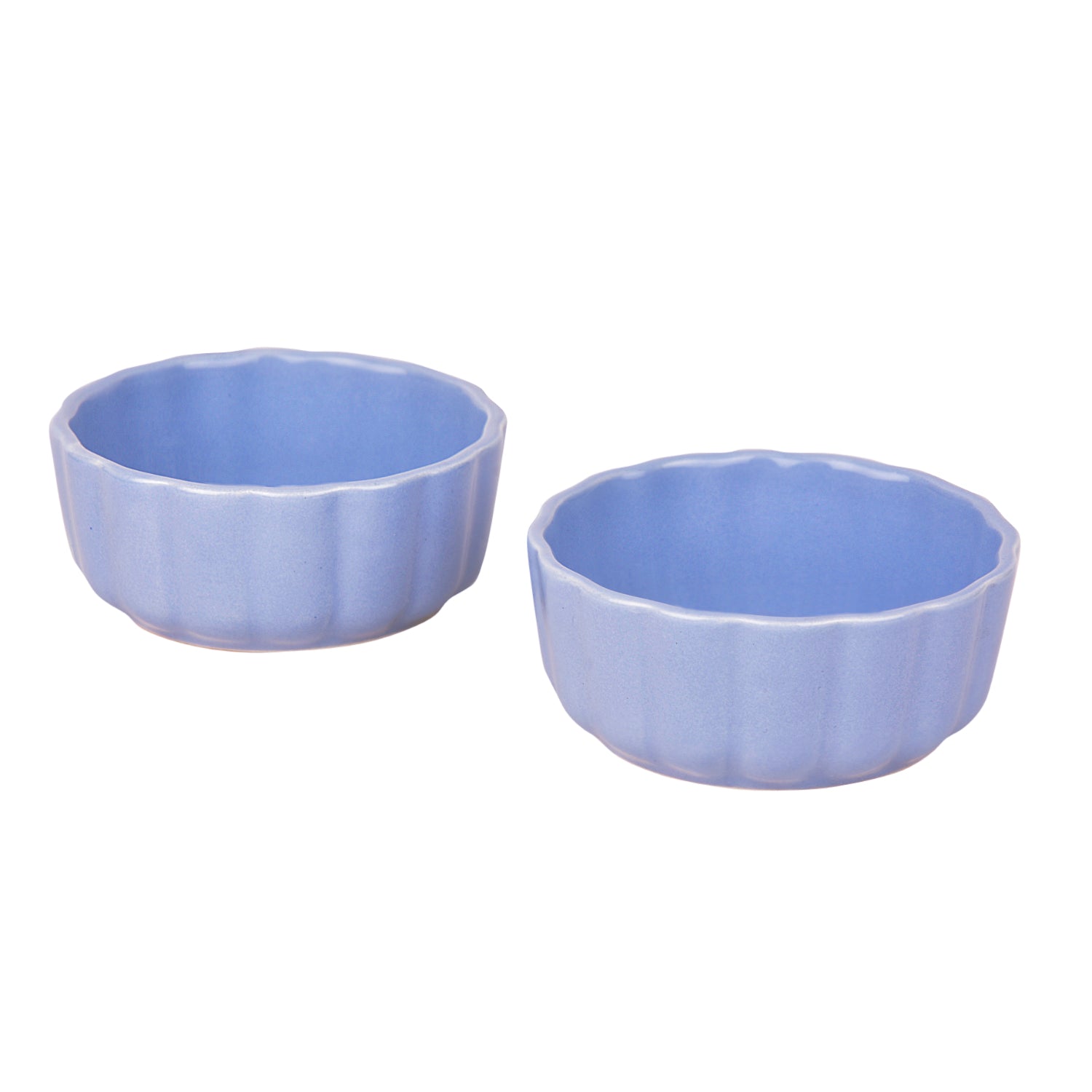 Hand Glazed Ceramic Dip Bowls (Set of 2, Pastel Purple, 100 ml each) - View 3