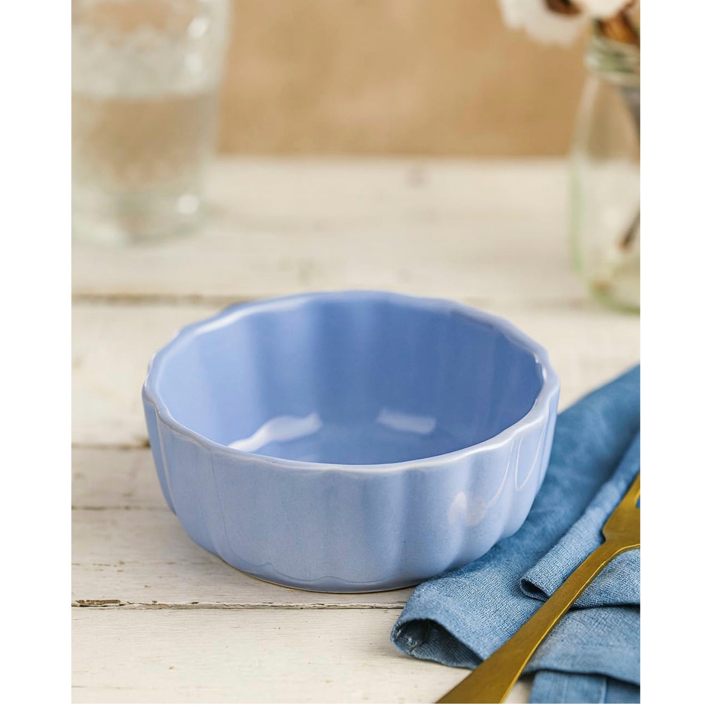 Hand Glazed Ceramic Dip Bowls (Set of 2, Pastel Purple, 100 ml each) - View 4