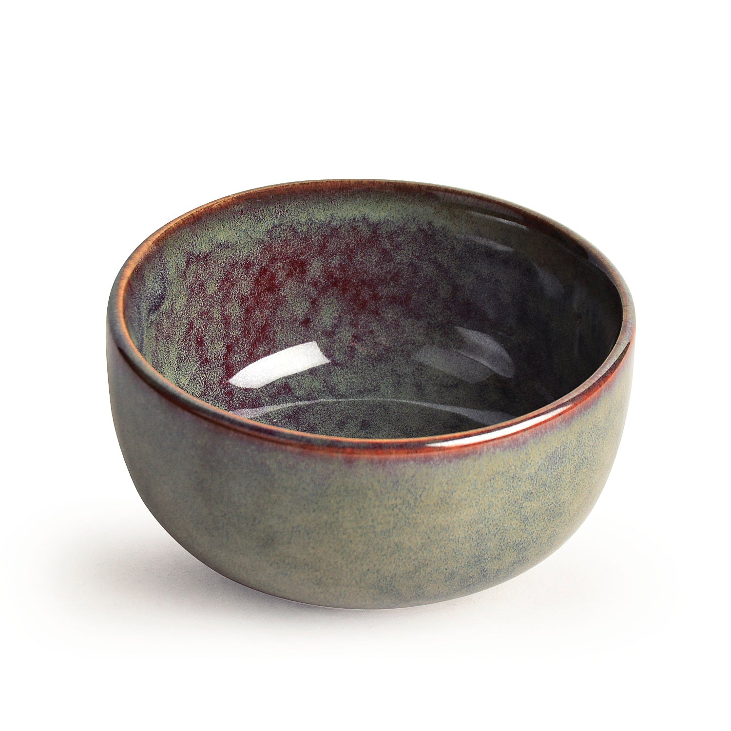 “Dove Blue Symphony Collection” Studio Pottery Ceramic Soup Bowls (Set of 4, Dove Blue , 300 ml) - View 5