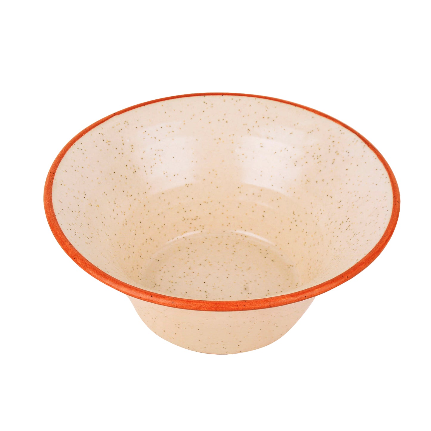 “Fiesta of Hope Collection” Studio Pottery Conical Matte Ceramic Serving Bowl (White and Brown, Diameter - 17 cm, 500 ml ) - View 4