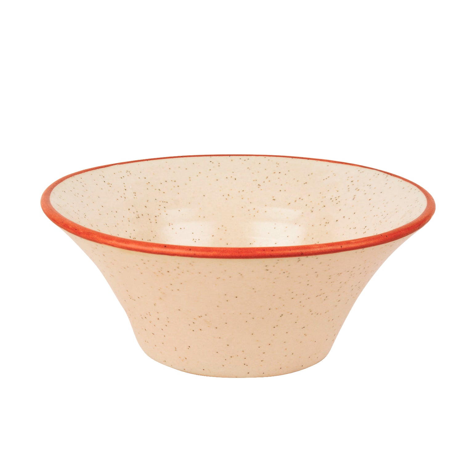 “Fiesta of Hope Collection” Studio Pottery Conical Matte Ceramic Serving Bowl (White and Brown, Diameter - 20 cm, 850 ml ) - View 3