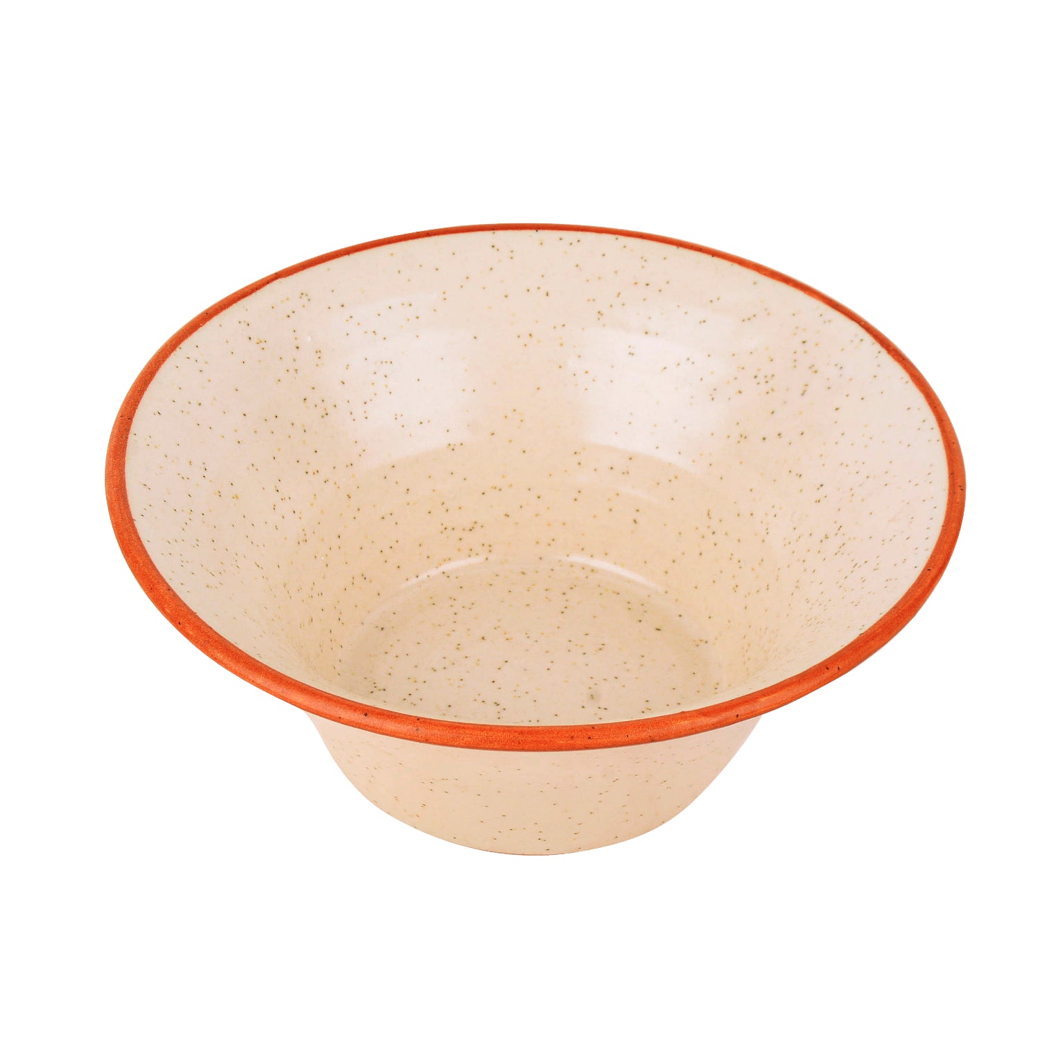 “Fiesta of Hope Collection” Studio Pottery Conical Matte Ceramic Serving Bowl (White and Brown, Diameter - 20 cm, 850 ml ) - View 4