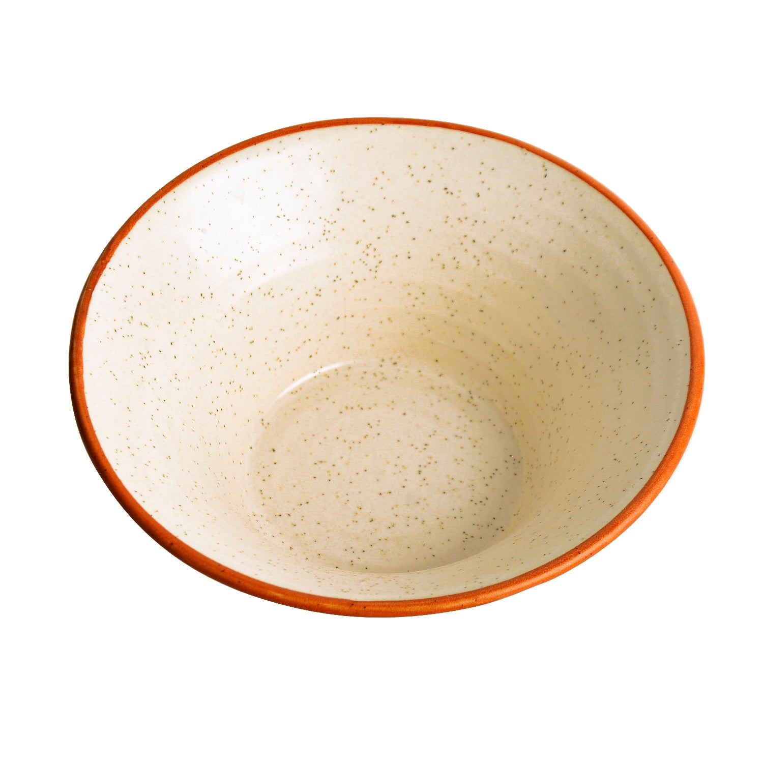 “Fiesta of Hope Collection” Studio Pottery Conical Matte Ceramic Serving Bowl (White and Brown, Diameter - 20 cm, 850 ml ) - View 5
