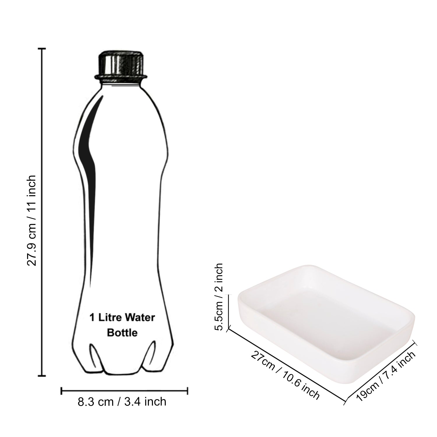 Ceramic Baking Dish ( L x B x H – 27 x 19 x 5.5 cm , White , 1500 ml) - View 6
