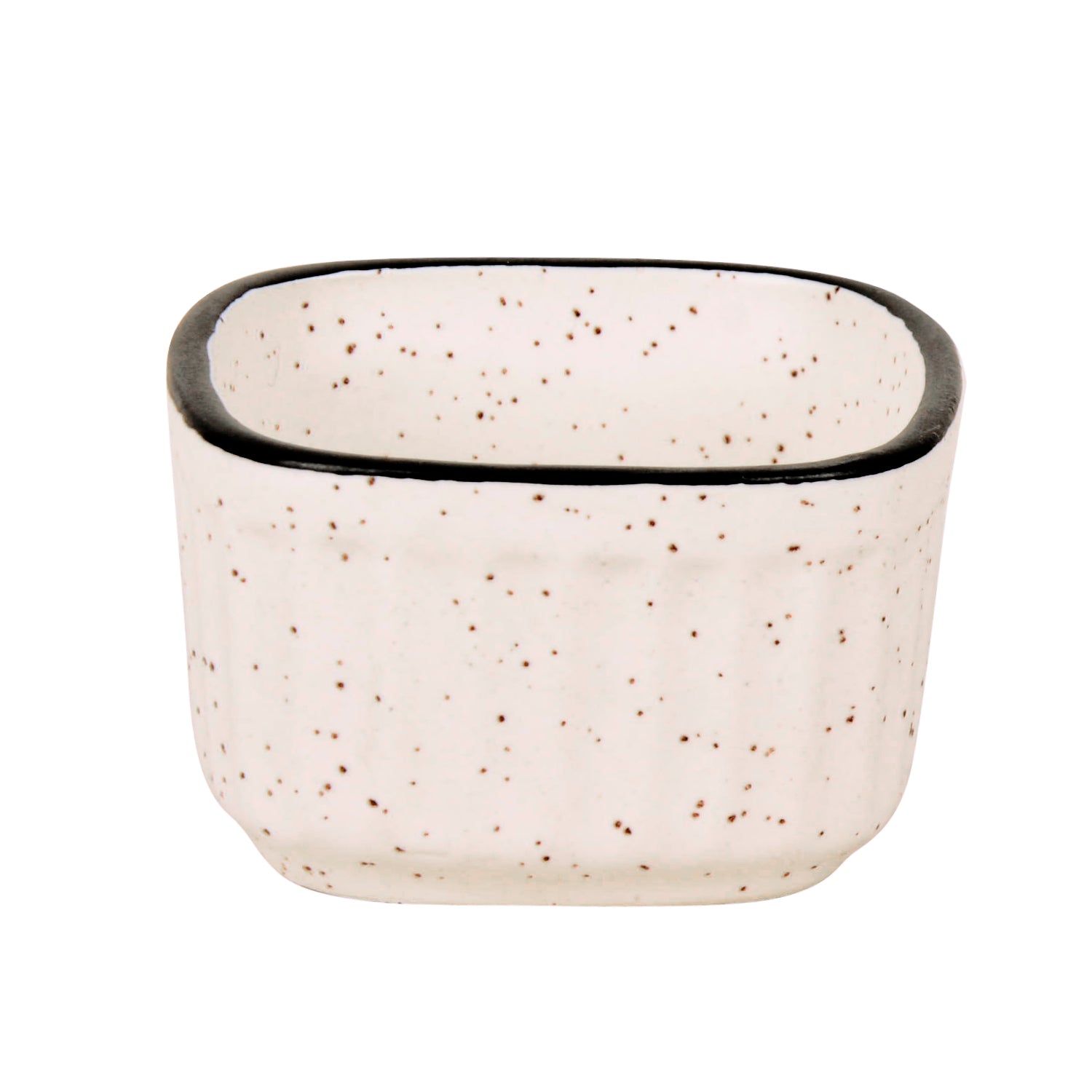 Handcrafted Ceramic Ribbed Dip Bowls (Set of 4 , White Matt , 50 ml each) - View 4
