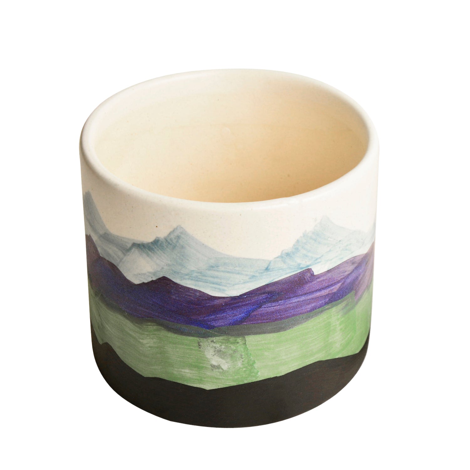 Handpainted Ceramic Planter Pot (Multicolor, Diameter – 11.5 cm, Height – 10.5 cm) - View 3