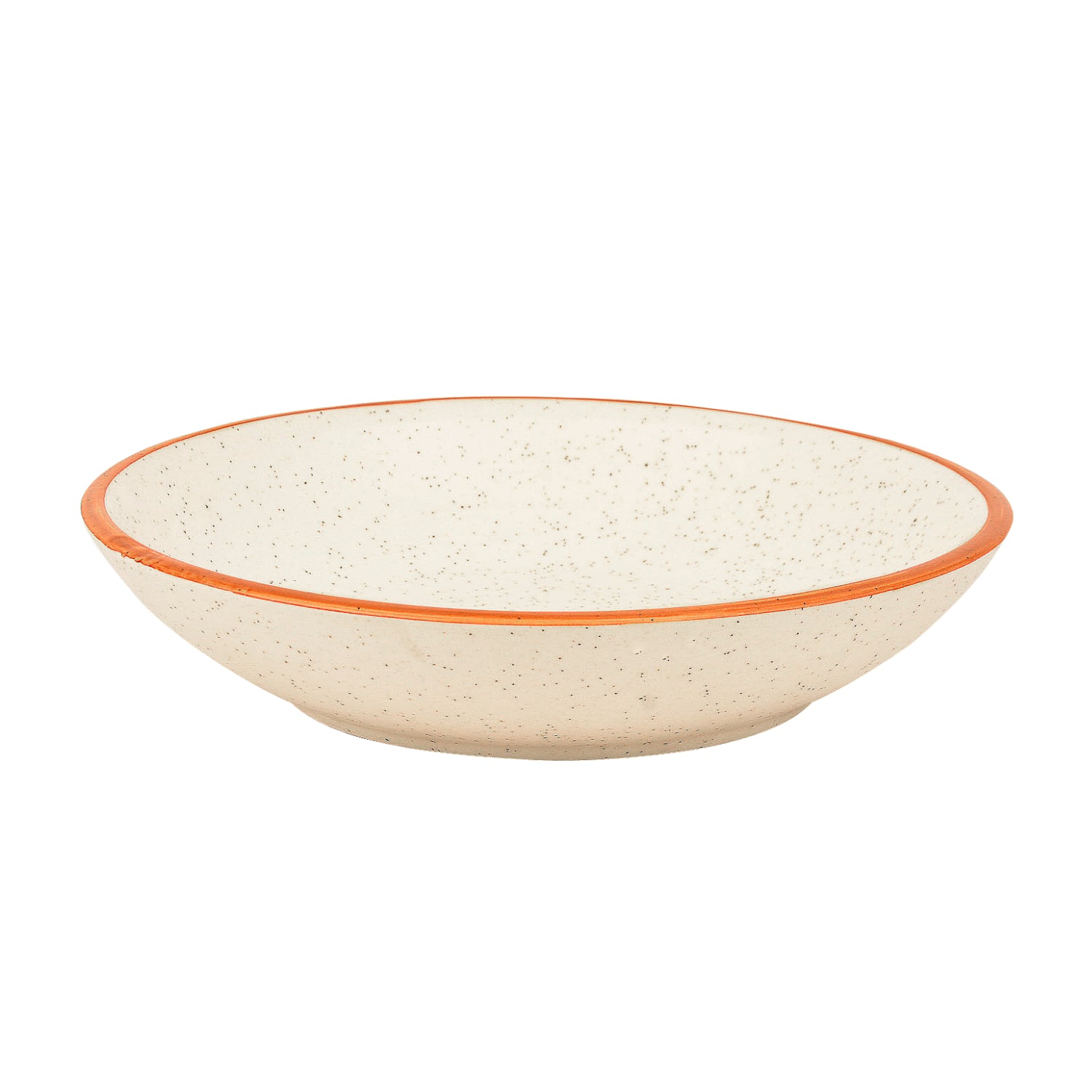 Studio Pottery Matt Finish Ceramic Serving Bowl (Off White and Brown, Diameter – 21 cm, 500 ml ) - View 4