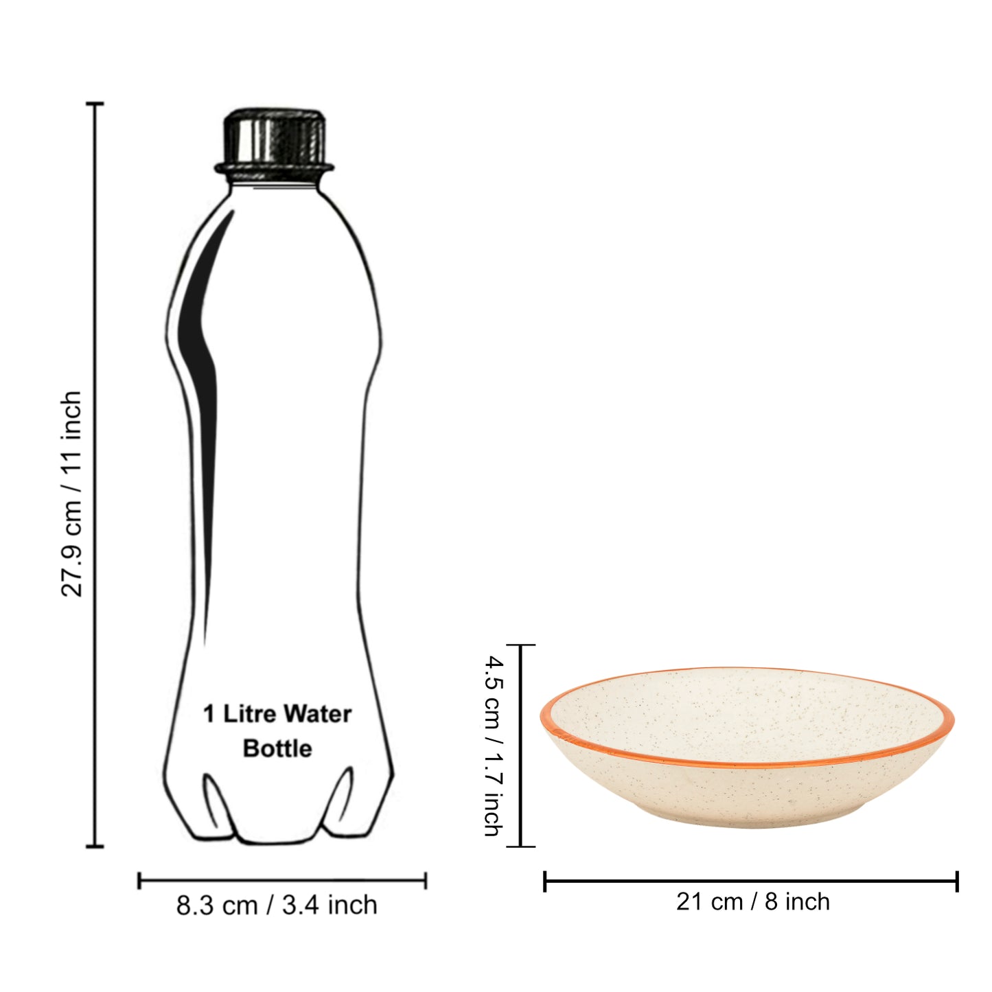 Studio Pottery Matt Finish Ceramic Serving Bowl (Off White and Brown, Diameter – 21 cm, 500 ml ) - View 5