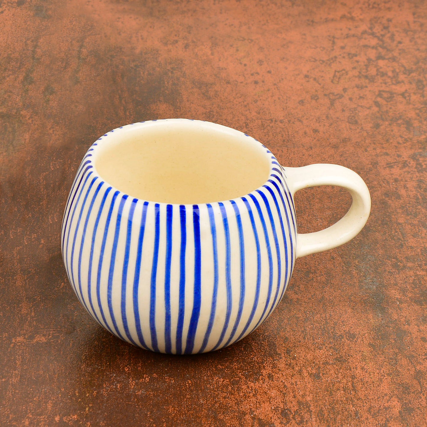 Handmade Ceramic Jumbo Coffee Mug (400 ml, Blue, 1 Piece)