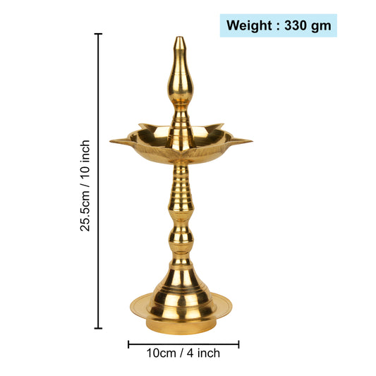 Handcrafted Panchmukhi Brass Standing Kalash Diya ( 10 Inches , 330 gm) - View 2