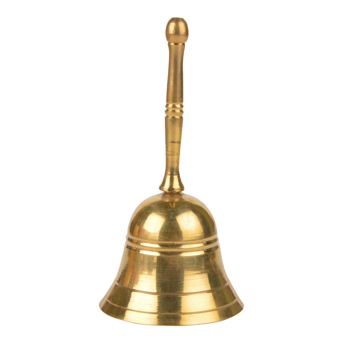 Brass Pooja Bell with Handle (Diameter - 6 cm, Height - 11 cm,100 gm) - View 4