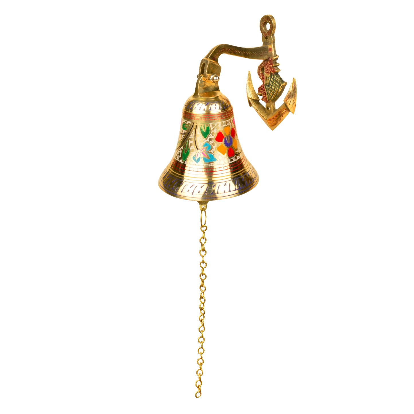 StyleMyway Brass Hanging Door Bell (Diameter – 12.5 cm, Height - 22 cm, 1200 gm) - View 3