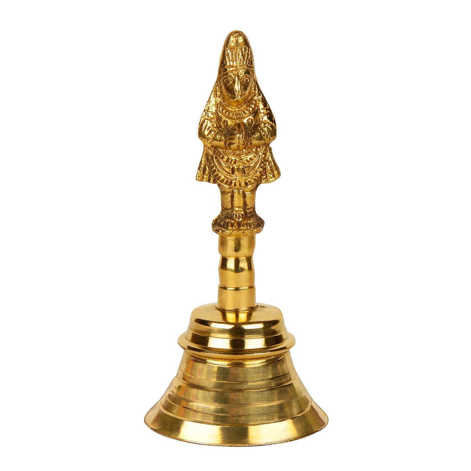Premium Brass Pooja Bell with Hanuman Handle (13.5 cm, 220 gm) - View 3