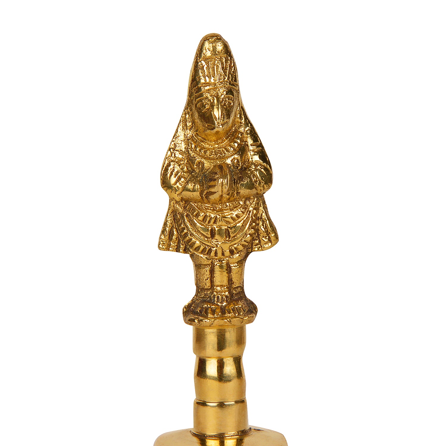 Premium Brass Pooja Bell with Hanuman Handle (13.5 cm, 220 gm) - View 5