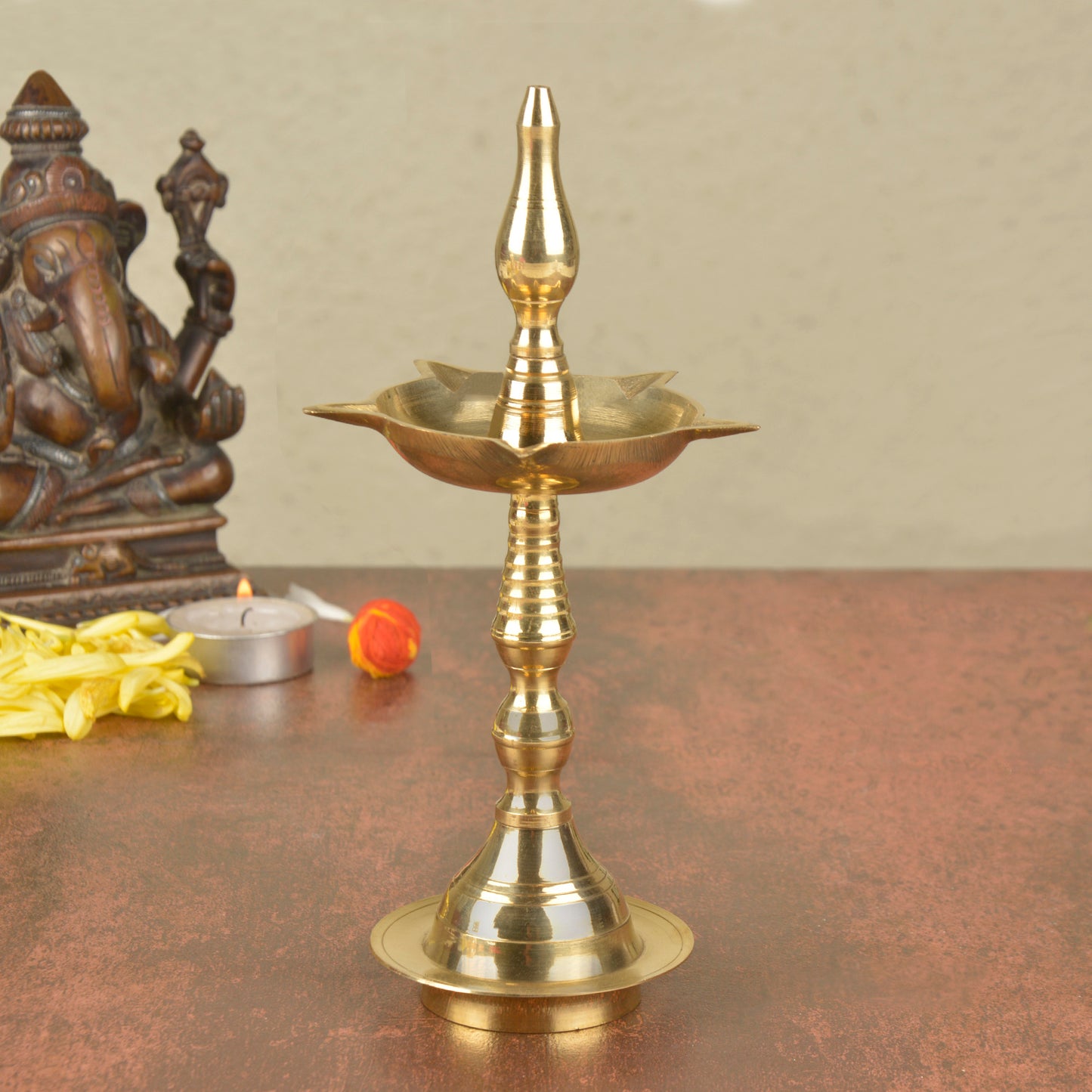 Handcrafted Brass Kalash Deepak (Height - 18.5 cm, 180 gm)
