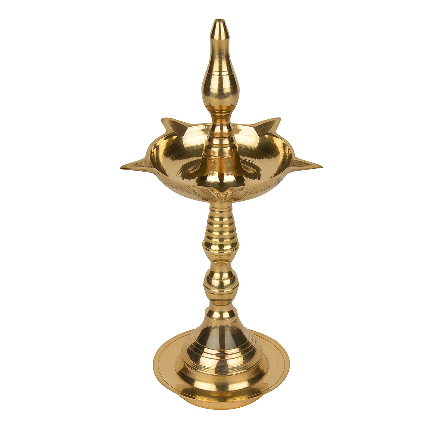Handcrafted Brass Kalash Deepak (Height - 18.5 cm, 180 gm) - View 3