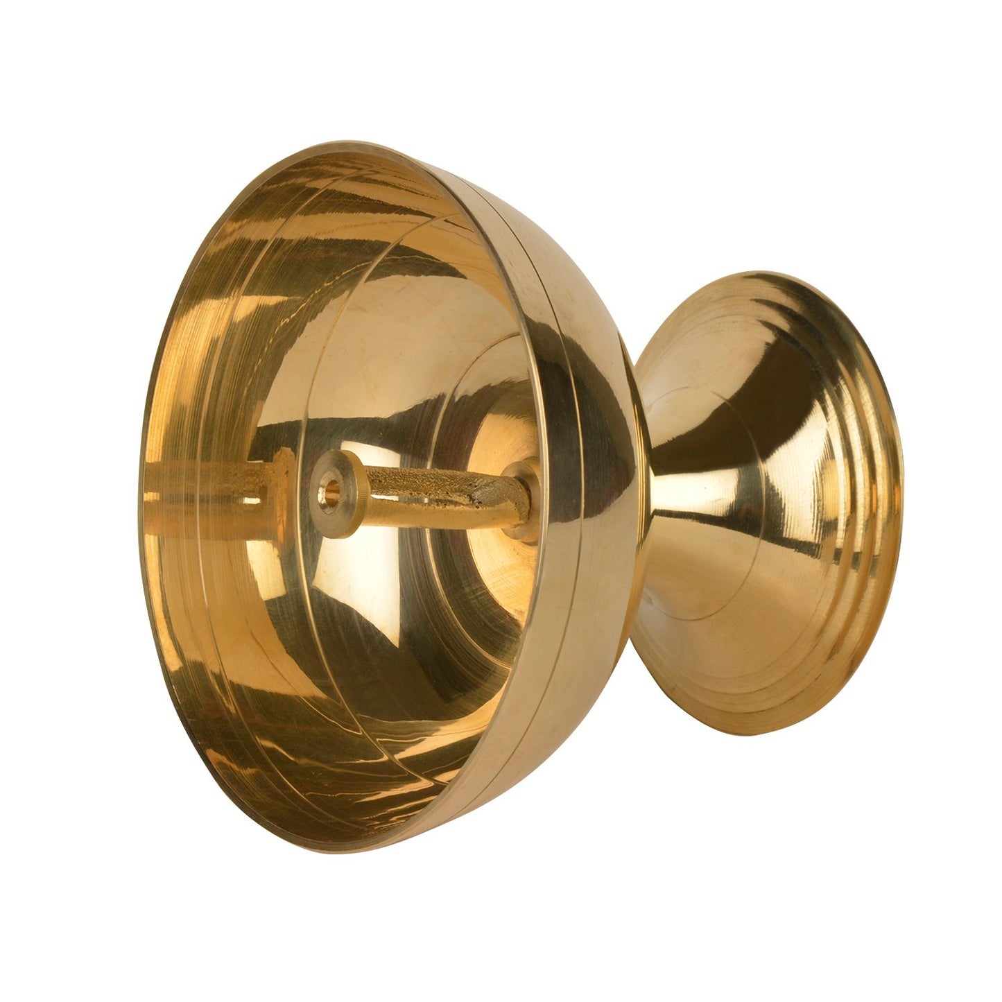 Handcrafted Pure Brass Premium Big Akhand Jyoti Diya (Diameter - 9 cm, Height - 7 cm, 160 gm) - View 5