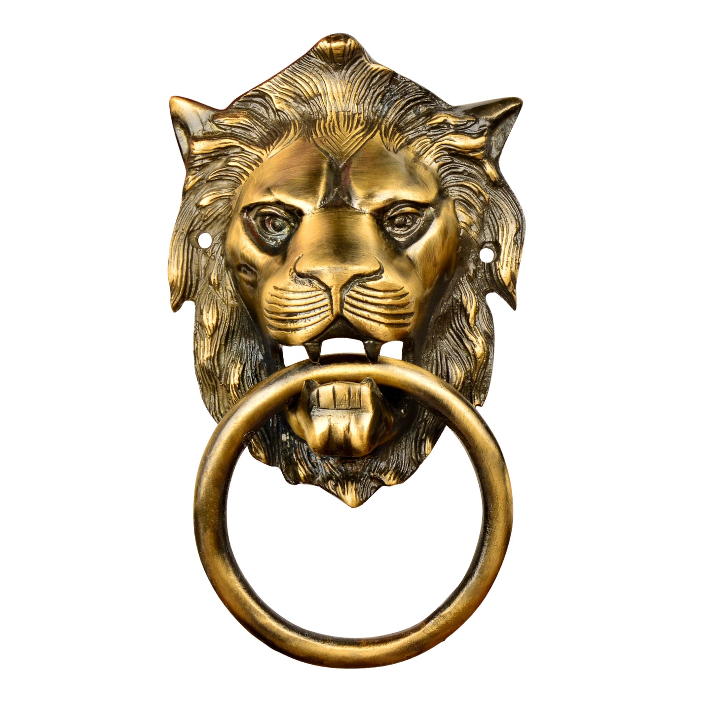 Heavy Brass Lion Shaped Victorian Style Door Knocker with Antique Finish (Length – 23 cm, Weight – 1300 gm) - View 4