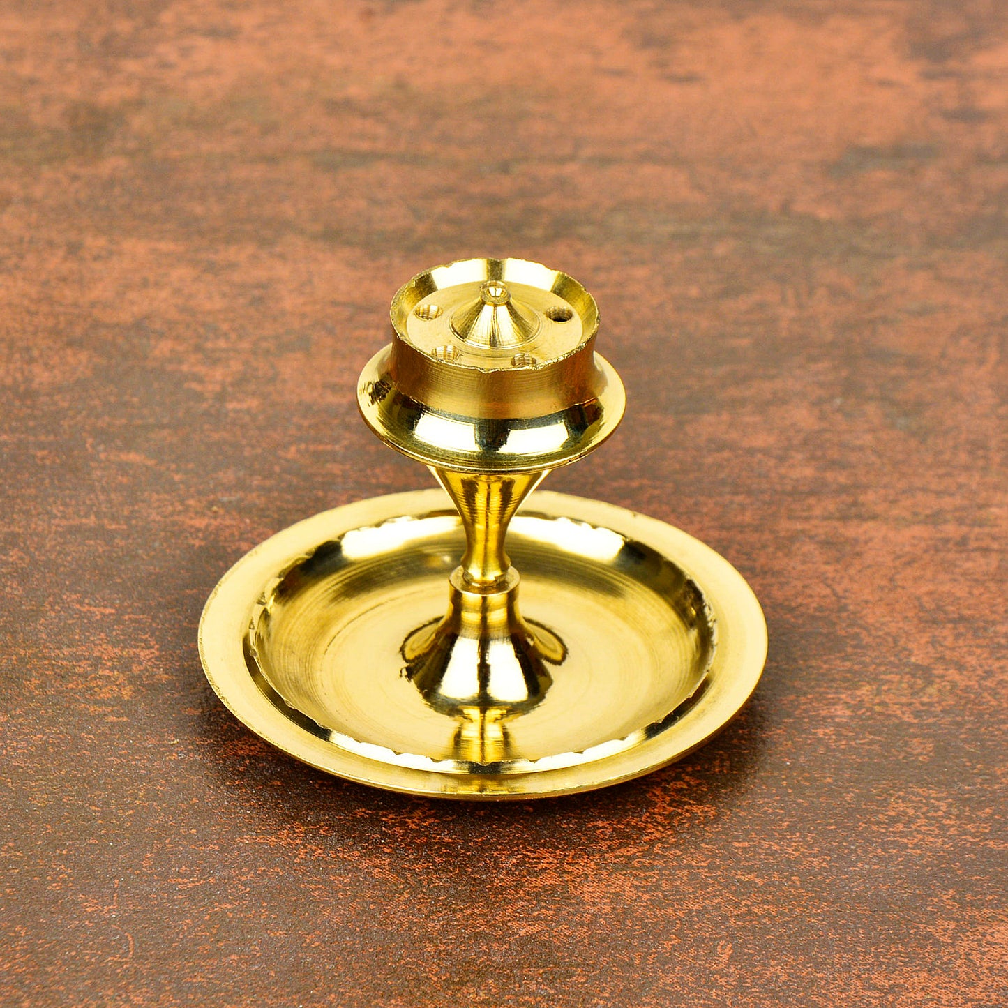 Premium Pure Brass Incense Holder with Ash catcher (Diameter – 6 cm, Weight – 70 gm)
