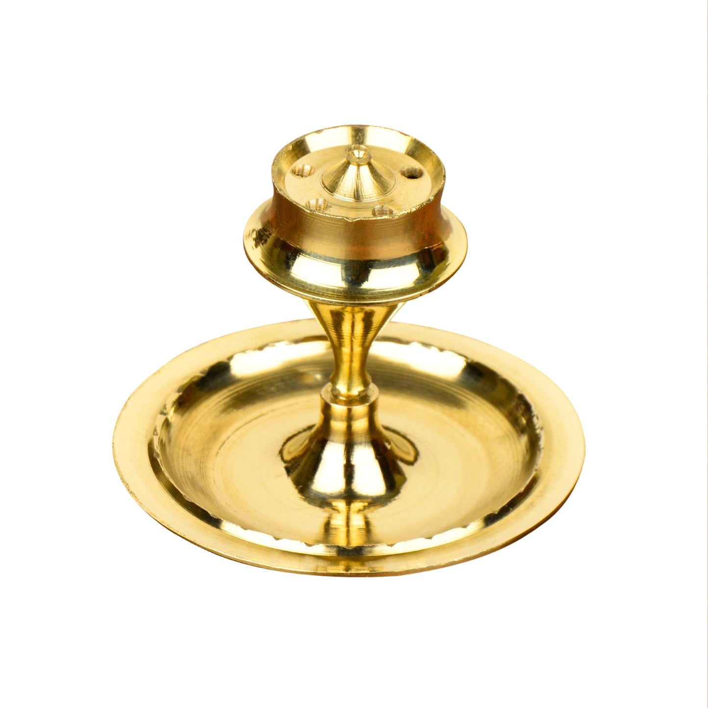 Premium Pure Brass Incense Holder with Ash catcher (Diameter – 6 cm, Weight – 70 gm) - View 3