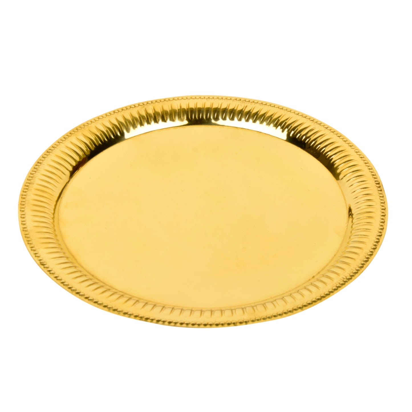 Premium Pure Brass Pooja Thali (Diameter – 26 cm, Weight – 300 gm) - View 3