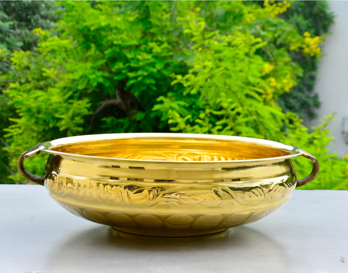 Premium Handcrafted Decorative Brass Urli (Diameter – 36 cm, Weight – 1700 gm) - View 5